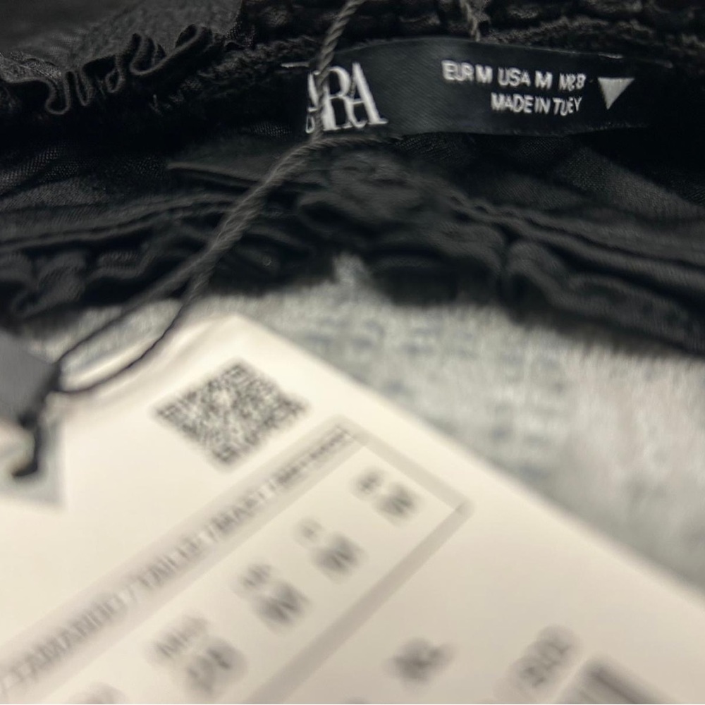 Zara Black Ruffle Detail Top - Picture 5 of 6